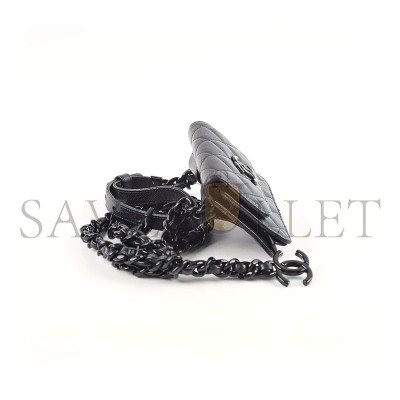 CHANEL MY EVERYTHING FLAP CARD HOLDER QUILTED CAVIAR BELT BAG (12*9*2cm) 